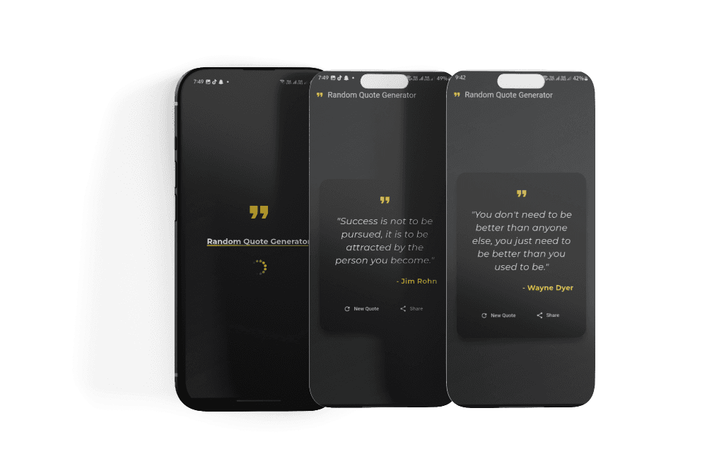 Random Quote Generator — screen 1