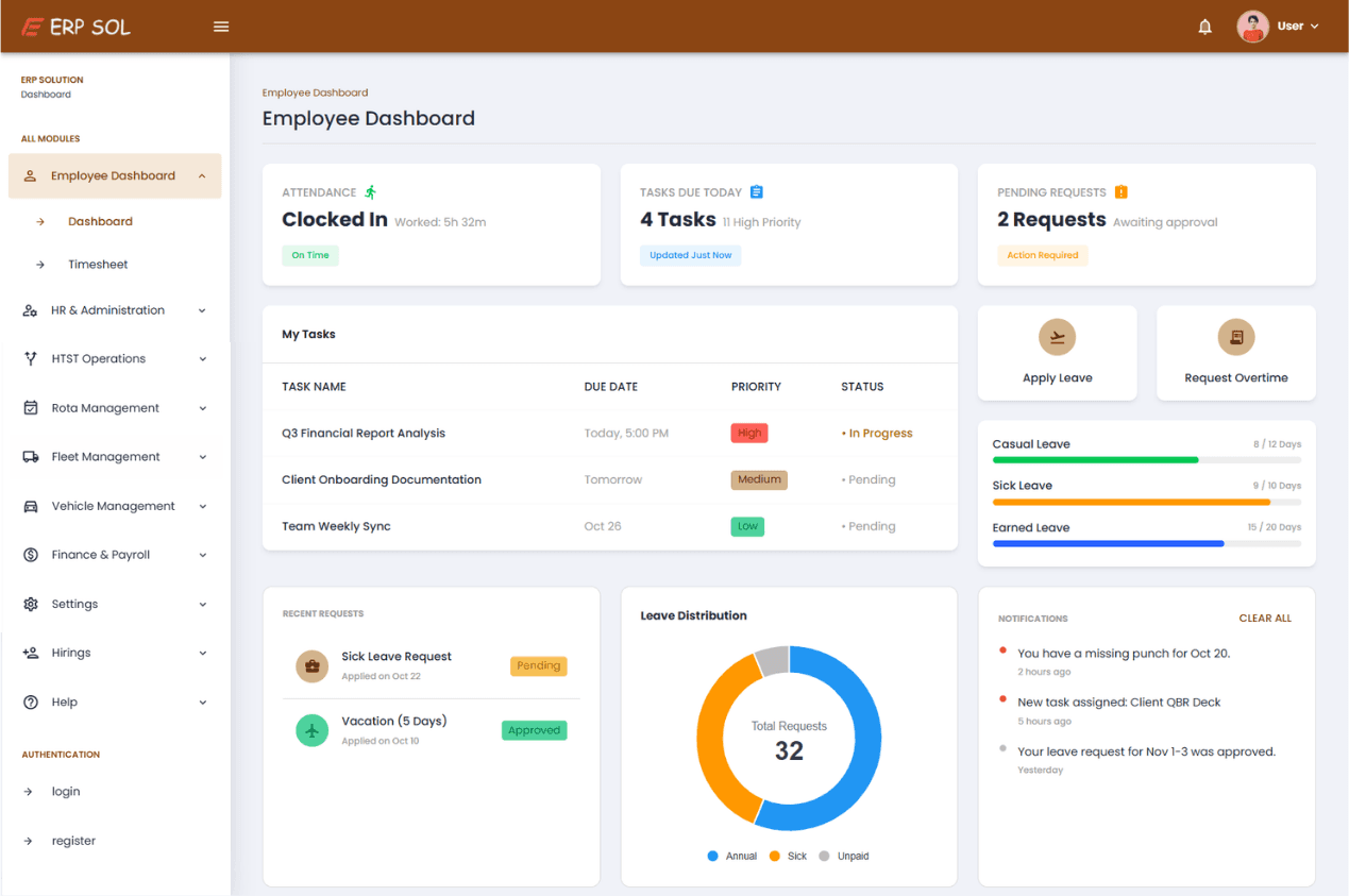 Enterprise & Management System — screen 2
