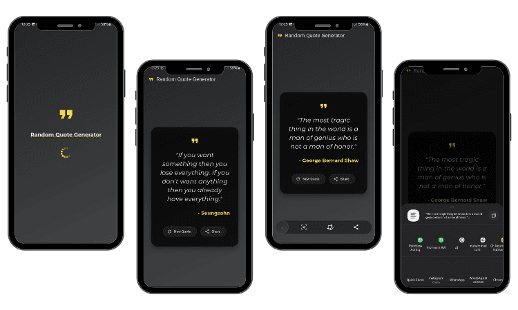 Random Quote Generator — screen 2