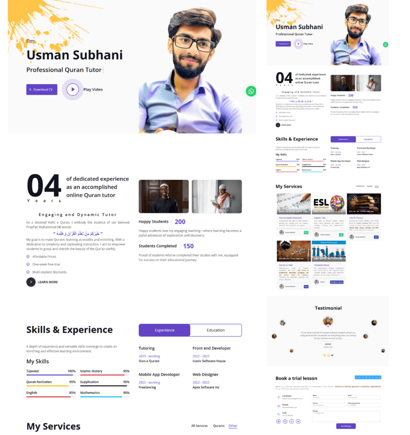 Teaching Portfolio Website — screen 2