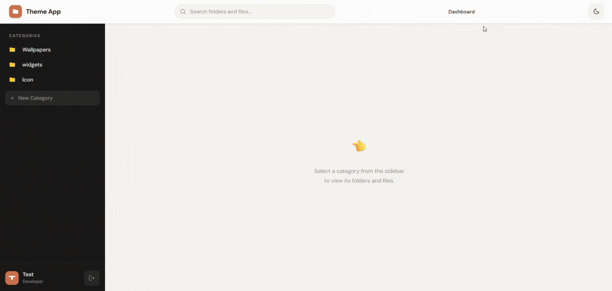 Theme Marketplace Admin Panel — screen 3